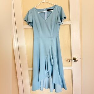 Chic Sky Blue High Low Dress